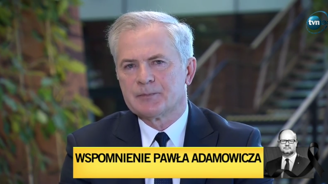 Wspomnienie Pawła Adamowicza w TVN24